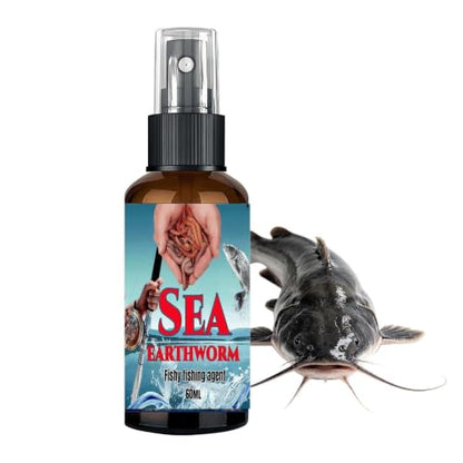 Fish Attractant Liquid, with Sea Earthworm Concentrated Spray, 60ml, Catfish Bait Enhancer, Bass Scent Booster, Natural Long Lasting, for Rivers Ponds Anglers Dad Husband