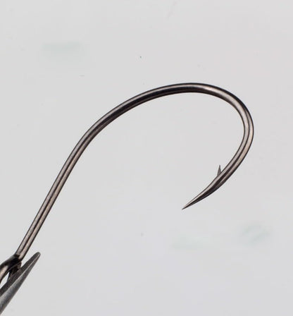100-Piece ﻿Ringed Eye High Carbon Steel Barbed Single Hook - Perforated Saltwater Fishing Hook Lure Replacement Hook for Spinner Baits Trolling Spoons and Hardlures4#6#8#10#12# - size: 4# 100pcs