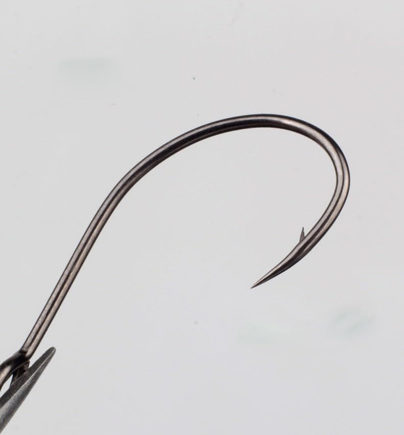 100-Piece ﻿Ringed Eye High Carbon Steel Barbed Single Hook - Perforated Saltwater Fishing Hook Lure Replacement Hook for Spinner Baits Trolling Spoons and Hardlures4#6#8#10#12# - size: 12# 100pcs