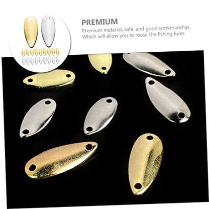 Toyvian 20pcs Fish Lure Metal Fishing Baits for Freshwater Realistic Artificial Bait for Bass and More Fishing Tackle for Lakes Rivers