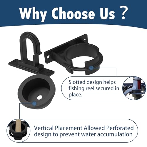 Aventik Ceiling Fishing Rod Holder for Garage Wall Mount Ceiling 4/6 Set Fishing Pole Holders Vertical/Horizontal Roof Rack Garage Door Slide Fishing Rod Rack