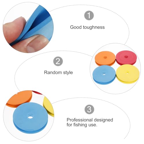 Angoily Large Foam Fishing Line Spools 3.74X0.59 Inch Bobbin Holder for Fishing Line Storage and Organization 10-Pack