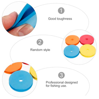 Angoily Large Foam Fishing Line Spools 3.74X0.59 Inch Bobbin Holder for Fishing Line Storage and Organization 10-Pack