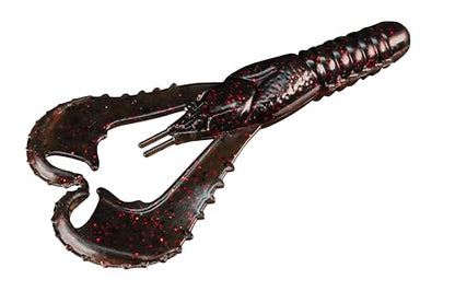 Lunker City Fishing Karate Craw 3" or 4" Soft Plastic Crawfish Bass Lure Open Claws Bait, 7 Per Bag, Made in The USA - color: #52 Dark Craw, size: 3"