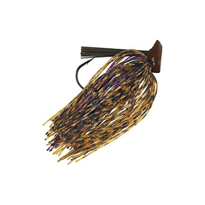 Buckeye Lures 3/8 Oz Flat Top Finesse Jig with Premium Skirting & Rubber Skirt Collar | Durable Versatile Fishing Bait - color: Peanut Butter & Jelly