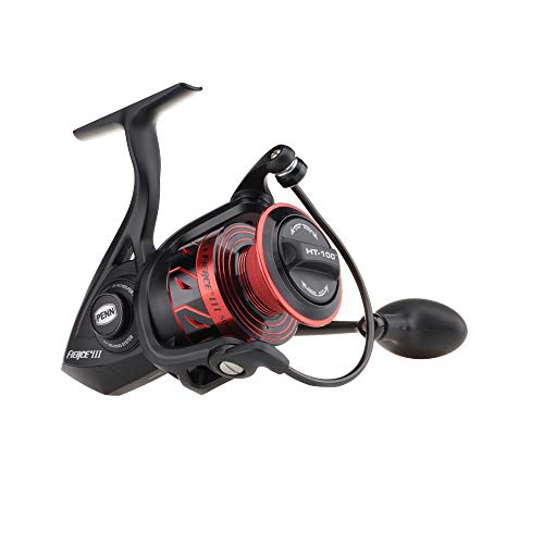 Penn Fierce III Spinning Inshore Fishing Reel, Size 2000, Right/Left Handle Position, 5 Bearings for Smooth Operation - size: 5000 - Plastic Clam, style: Fierce III