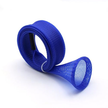 Mr. Z Pack of 4 Casting Fishing Rod Sleeves with 2 Rod Straps Fishing Rod Covers Pole Jacket Rod Socks - color: Blue