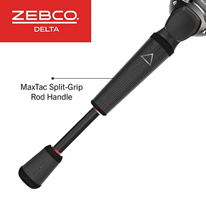Zebco Delta Spincast Reel and Fishing Rod Combo, Instant Anti-Reverse Clutch, Changeable Right- or Left-Hand Retrieve, Pre-Spooled with Zebco Fishing Line - style: 6'2" Rod, Size 30 Reel