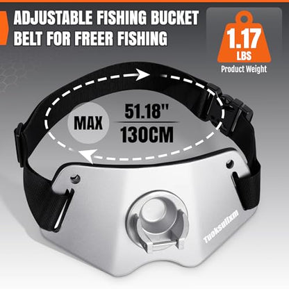 Fishing Belt Adjustable Belt Aluminum Protective plate Padded Waist Support for Fighting - color: Silver