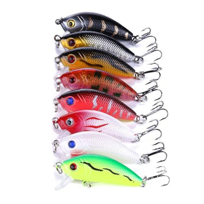 Fishing Lures Kit Mix Includes Minnow Popper Crankbait and Fish Hook for Fishing Saltwater Freshwater Trout Bass Salmon - color: 17APCS