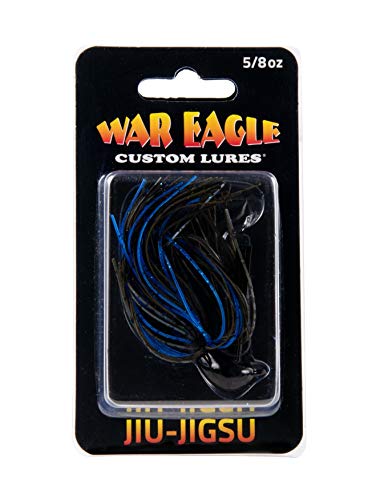 War Eagle Jiu-Jigsu Bass Fishing Lure with Weed Guard and Hole-in-One Style Skirt - color: Black Blue Shiner