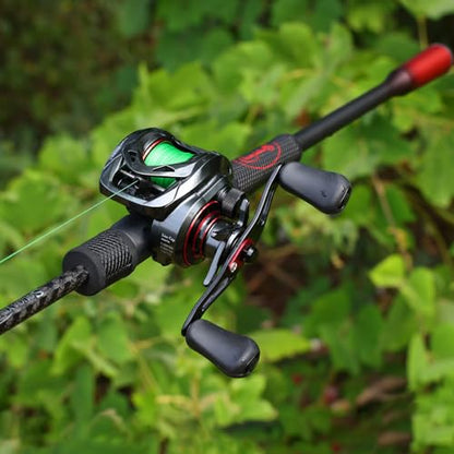 Sougayilang Fishing Rods, Spinning Rods and Casting Fishing Rods, with Full Carbon Fiber Handle, 24T Carbon Fiber 2PCS Fishing Pole for Long Casting Bass, Trout, Panfish - size: Cast-7'00''