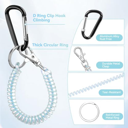 SHANSHUI Phone Lanyard Tether, Stretchy Phone Strap Patch Anchor Outdoor Climbing Hook Compatible for Most Smartphones - color: Whitepurple