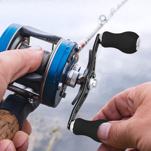 Fishing Reel Handle, Replacement Fishing Baitcast Reel Handle Rocker with EVA Grip for Abu Garcia Daiwa Baitcasting Reel