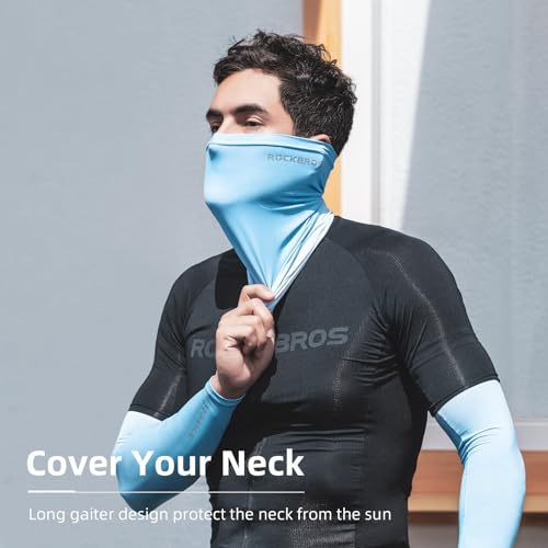 ROCKBROS Cooling Neck Gaiter Face Mask Fishing Scarf Face Cover for Men Women - color: Blue 2