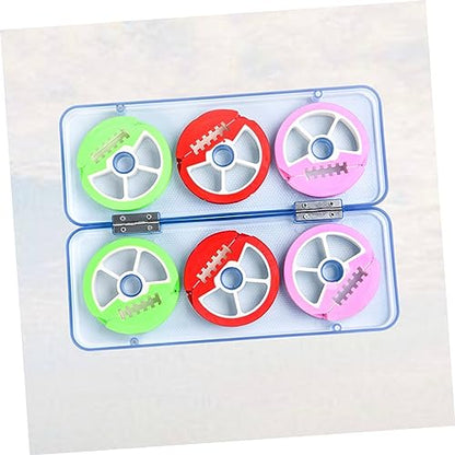 Fishing Line Spools Holder Box Round Silicone Main Line Boxes for Bass Trout Fly Fishing Tackle Random Color