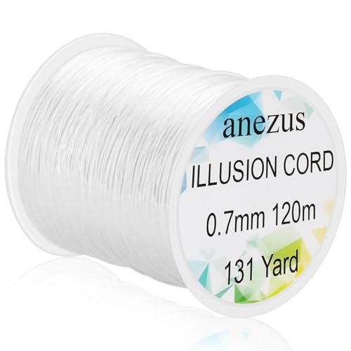 Anezus Fishing Wire for Hanging, Clear Fishing Line Invisible String Strong Monofilament Line for Hanging Decorations and Crafts - style: 0.7mm, 60lb