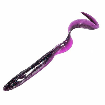 Dr.Fish 5 Pack Sand EEL Lures Saltwater Soft Fishing Lures Swimbait 6 Inch 3/8oz Surf Fishing Creature Baits Soft Plastic Artificial Ribbontail Worm - color: Purple