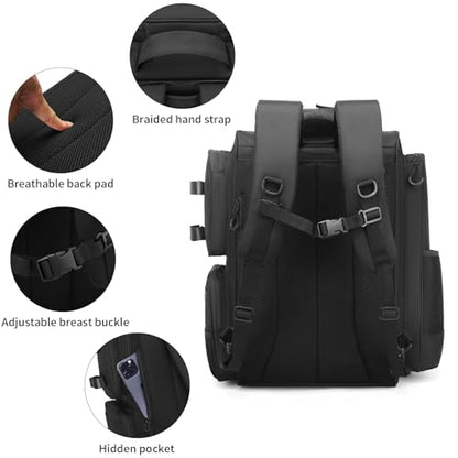 WANOON Fishing Backpack, fishing bag with Rod Holders. Large tackle Backpack Strong Materials - color: Black, size: 42L-Without Tackle Boxes