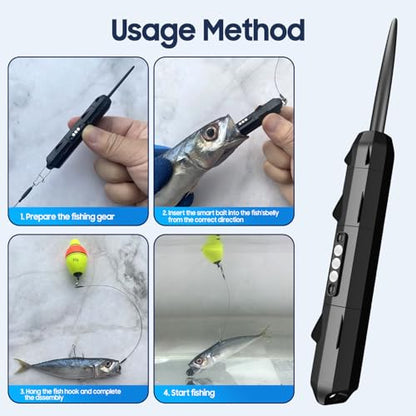Robotic Smart Lure Bait Fishing Electric Lures USB Rechargeable Wobbler Swimbait Fishing Tackle Lifelike Action for Bass, Trout, Pike, Lure Zombie Fish & Dead Fish Revival Tech Freshwater Saltwater