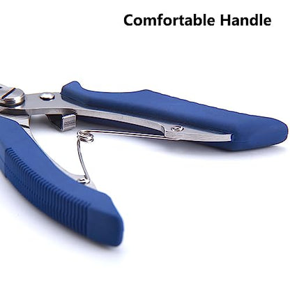 SEIWEI Fishing Pliers Scissors Braid Cutters Stainless Split Ring Pliers Hook Remover Steel Fishing Line Cutting Tool with Cover for Saltwater Freshwater (Black) - color: Black