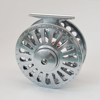 Alichino Fly Fishing Reel, CNC Machined Aluminum Alloy Large Arbor Fly Reel with Carbon Disk Drag - size: 7/8WT