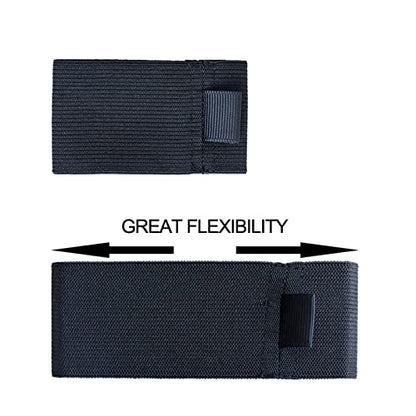 4-Pack Elastic Nylon Fishing Reel Spool Strap, Adjustable Line Protector Band for Tackle Storage, S/M/L/XL Sizes, Black - size: LL