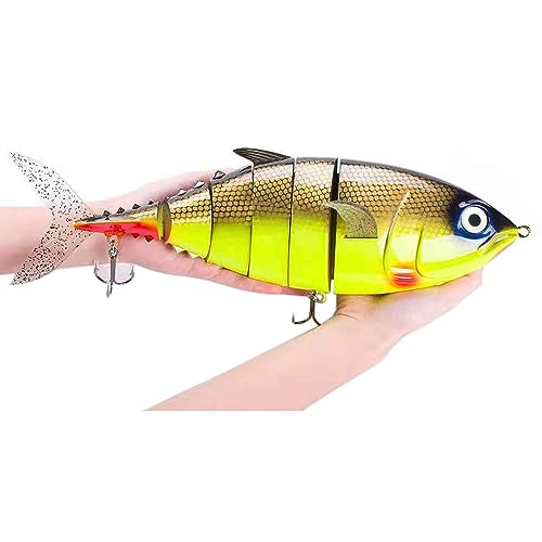 Large Multi Jointed Fishing Lures Bait,Big Giant Fishing Bass Lures,Crankbaits Swimbaits with Treble Hook - color: C1-15.77",36oz