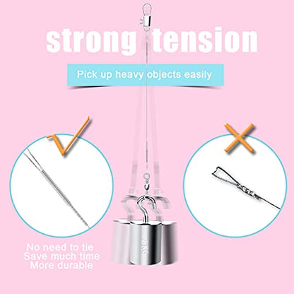 30pcs Fishing Tackle Leaders, Fishing Leaders Line for Saltwater and Freshwater Stainless Steel Wire with Swivel Snaps (Silver)