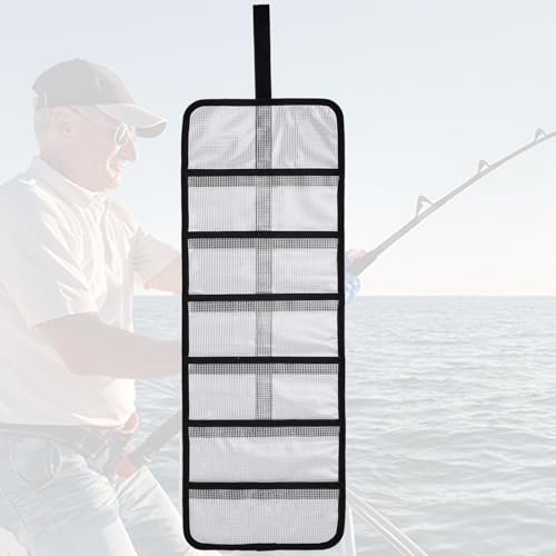 Roll Up Fishing Lure Wraps Set-Durable Lure Bag 6 Pocket PVC Protective Cover Saltwater Hook Covers Fabric Lure Protector Trolling Lure Tackle Box - color: Clear 1-pack, size: 23" X 9"