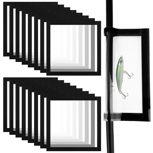 8 Packs Clear PVC Fishing Lure Covers Protector, Rod Lure Wrap Shield, Fishing Hook Covers Sleeves for Rod Bait Pole Tackle Storage