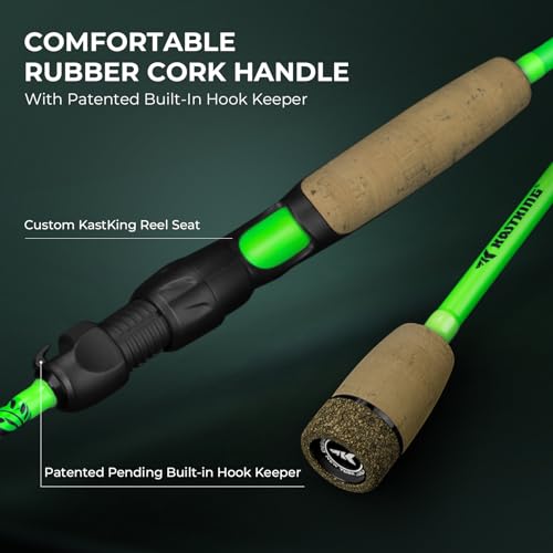 KastKing Zephyr Dual-Tip Fishing Rod and Reel Combo,Spinning & Baitcaster Combo,Dual Tips Section for Different Powers,IM6 Graphite 2-Piece Rod with Extra Tip,Sensitive & Powerful,Freshwater Fishing - style: Spin: 6'0''- L& Ml- Dual-tip Rod -2000 Reel(gre