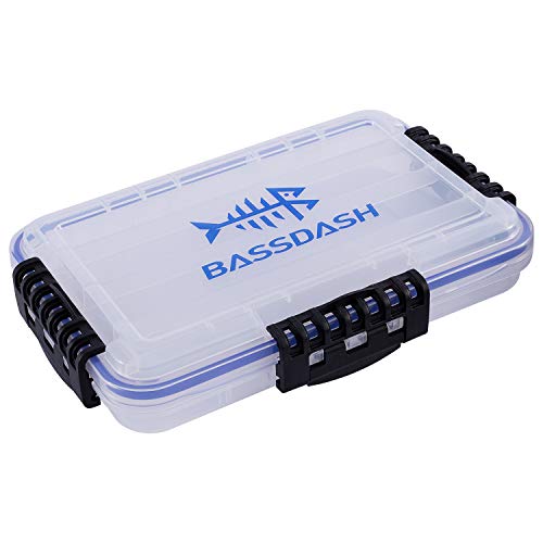 BASSDASH 3600 3670 3700 Tackle Storage Waterproof Utility Tackle Boxes Fishing Lure Tray with Adjustable dividers