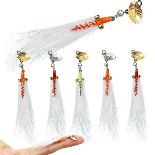 Dovesun Fly Fishing Lures Fly Fishing Flies Wet Fishing Flies Fishing Lures Fishing Spinner for Bass Sunfish Pike Trout 5PCS/10PCS - color: Crazy Charlie-5pcs, size: Size8#