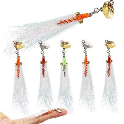 Dovesun Fly Fishing Lures Fly Fishing Flies Wet Fishing Flies Fishing Lures Fishing Spinner for Bass Sunfish Pike Trout 5PCS/10PCS - color: Crazy Charlie-5pcs, size: Size8#