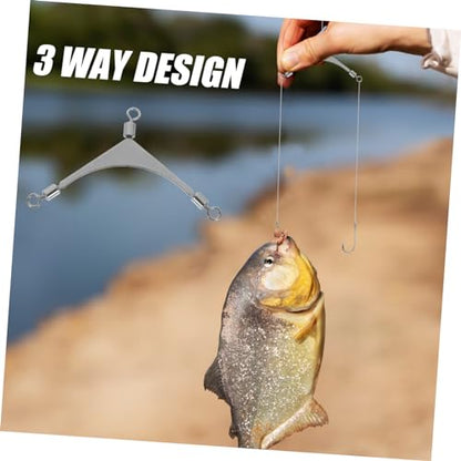 Sea Fishing Three-Prong Swivel Way Swivel Fishing Swivels Three Way Fishing Swivels Fishing - size: 4.00X2.50X0.20CM