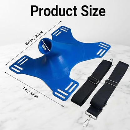 Fishing Rod Holder for Disabled & One-Handed Anglers,Adjustable Shoulder and Chest,Fishing Assistance Equipment Suitable for People with Limited Grip Strength(Blue)