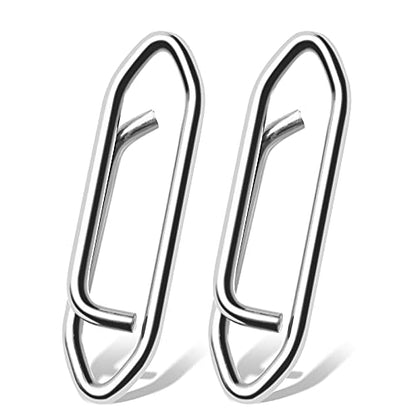 AMYSPORTS High Strength Fishing Snap Saltwater Stainless Connector Snaps Swivels Tackle Steel Power Fishing Clip Lure Quick Change White Nickel - size: Size0 (44lb) 50 pcs