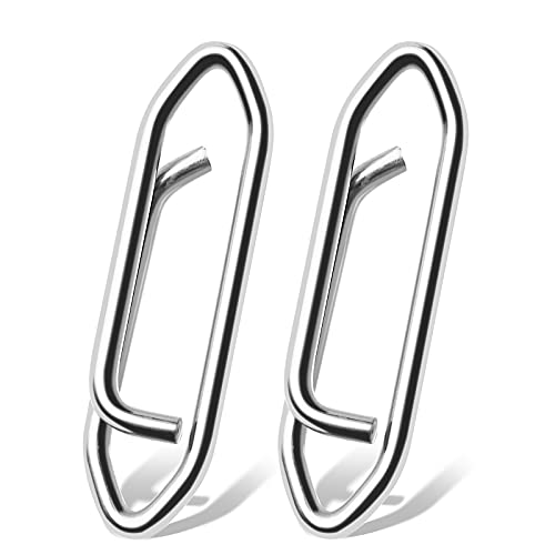 AMYSPORTS High Strength Fishing Snap Saltwater Stainless Connector Snaps Swivels Tackle Steel Power Fishing Clip Lure Quick Change White Nickel - size: Size0 (44lb) 50 pcs