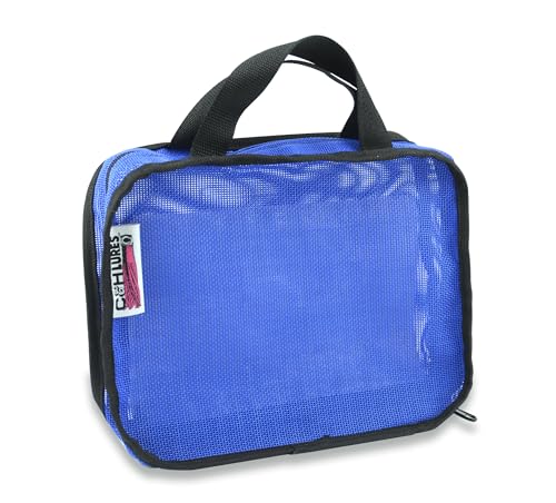 C&H Lures Lure Carry Case, 11 in x 8.75 in x 2.5 in / 28 cm x 22.2 cm x 6.4 cm, 30 Resealable Rig Bags Inside, Blue