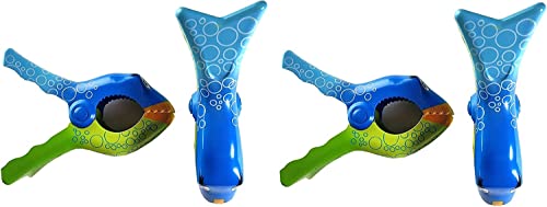 C&H Solutions 2 Set (4 Ct) Bubble Fish Beach Towel Clips Jumbo Size for Beach Chair, Cruise Beach Patio, Pool Accessories for Chairs, Household Clip, Baby Stroller