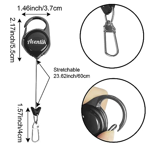 Aventik Metal Tin Portable Box Fly Fishing Tools Kit Includes a Fishing Knot Tool and Line Clipper Zinger Retractor Hook Remover Forceps - color: Tin box+Knot tyer+Zinger