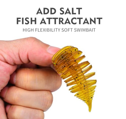 Pack of 25 Soft Lure 6g/75mm TPE Material Worm Gill Soft Fishing Lure Silicone Swimbait Artificial Fishing Tackle