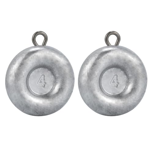 Dr.Fish Fishing Coin Sinkers Lead Fishing Weights Disc Weights No Roll Freshwater Saltwater River Bank Surf Fishing Catfishing - size: 10oz/5 Pack