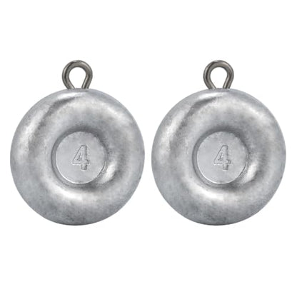 Dr.Fish Fishing Coin Sinkers Lead Fishing Weights Disc Weights No Roll Freshwater Saltwater River Bank Surf Fishing Catfishing - size: 7oz/5 Pack