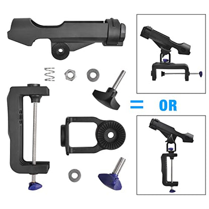 Fishing Rod Holders for Boat Adjustable Fishing Pole Holder with Large Clamp Folding Rod Racks Holder - color: 2PCS 03# Max Opening 4.75"