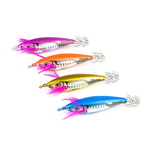 POPETPOP 4pcs Fishing Accessories Realistic Fake Bait Bass and Trout Lures Fishing Tools for Adults