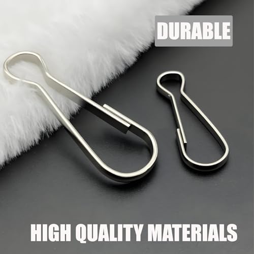 Pine & Linen 150 Pcs 25mm/1inch 304 Stainless Steel Spring Snap Hook, Rust-Proof Lanyard Snap Clip Hooks Metal Spring Hooks, Small Clips for Key Chain ID Name Card - size: 25mm