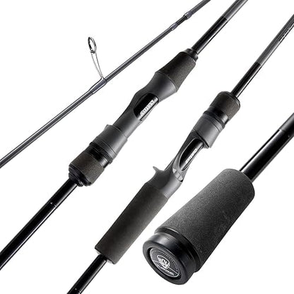 Soloking Tusking Air Ultra-Light BFS Stream Fishing Rod 2PCS Spinning&Casting Spiral Cross Carbon Technology, High Sensitivity, Ergonomic Reel Seat Design for Stream/Trout/Bass Fishing - size: Cast/5'6"/L/Fast