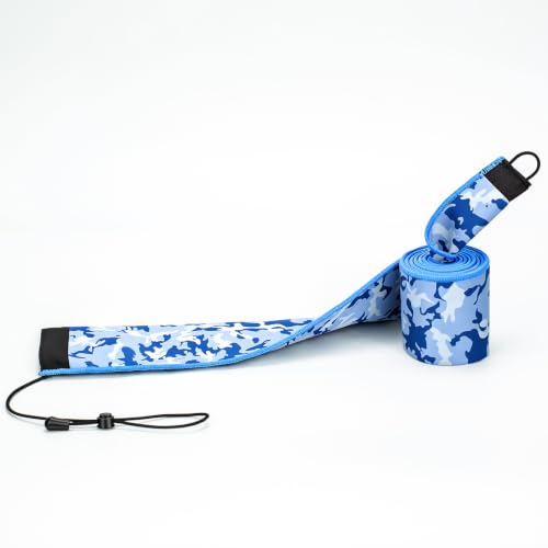 Neoprene Camo Fishing Rod Sleeves,Fishing Pole Sleeves,Fishing Rod Socks | UV Resistance,Puncture Resistant, Protect Casting, Spinning, Trolling Fishing Rods, Storage, tangled-free,75in,68in,60in - color: Blue camo, size: 60"